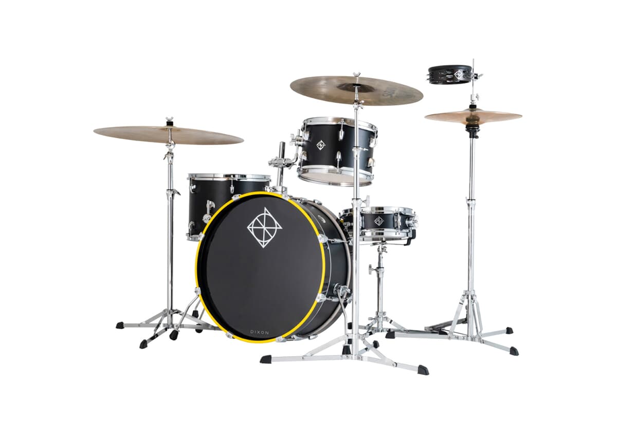 Dixon PODL520BK1 - shell kit - finitura Gloss Black w/Yellow and Black Bass Hoops