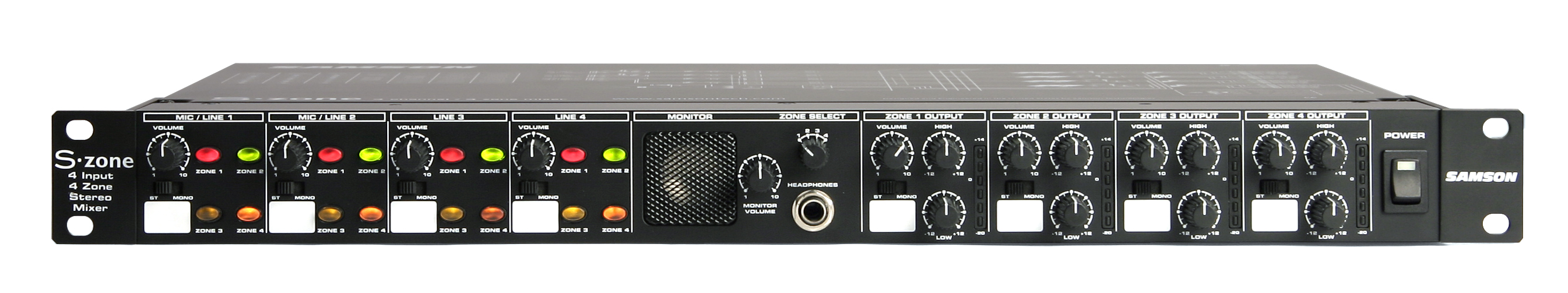 Samson S-ZONE - Mixer Stereo - 4 Zone - 4 Canali