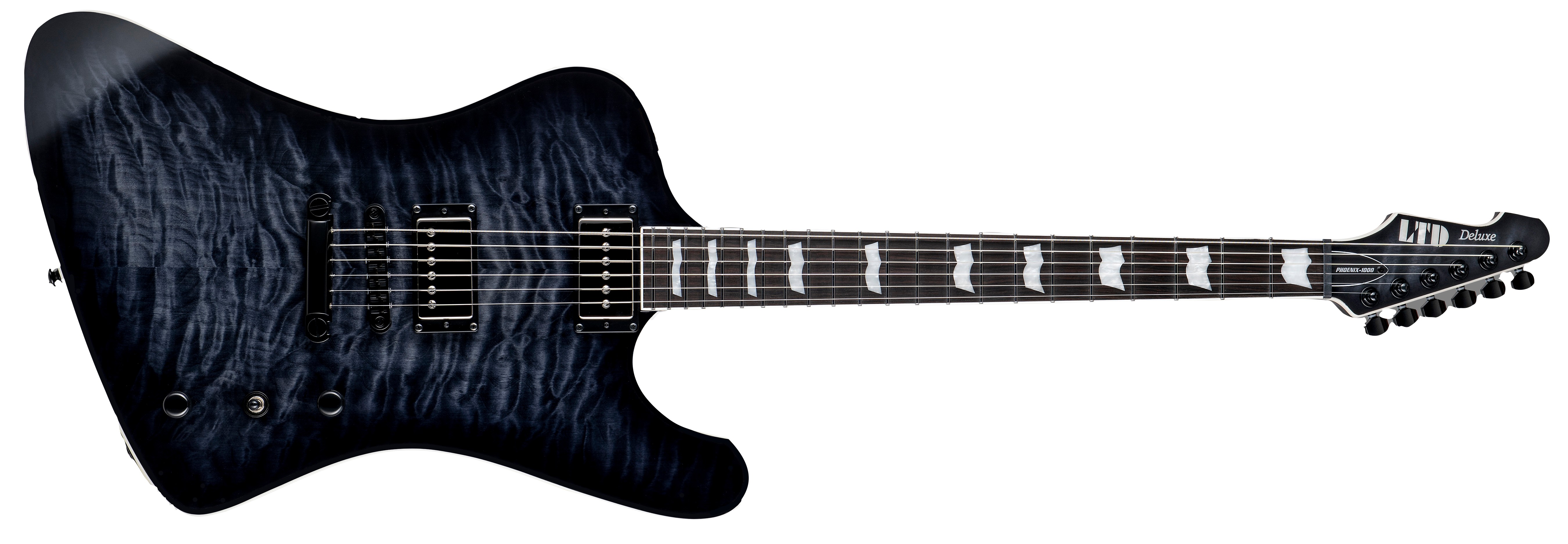 LTD LTD PHOENIX-1000 QM - See Thru Black Sunburst